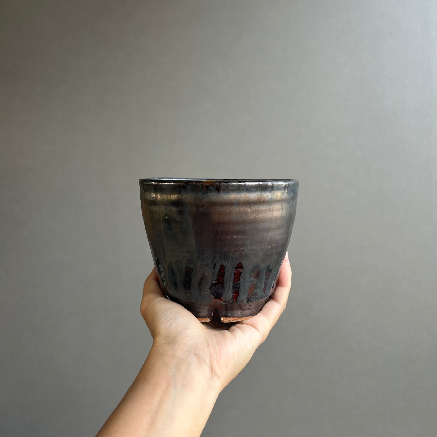 YON-HACHI 粋-iki- 植木鉢 SS 苫米地正樹 作家鉢 萬古焼 陶器鉢