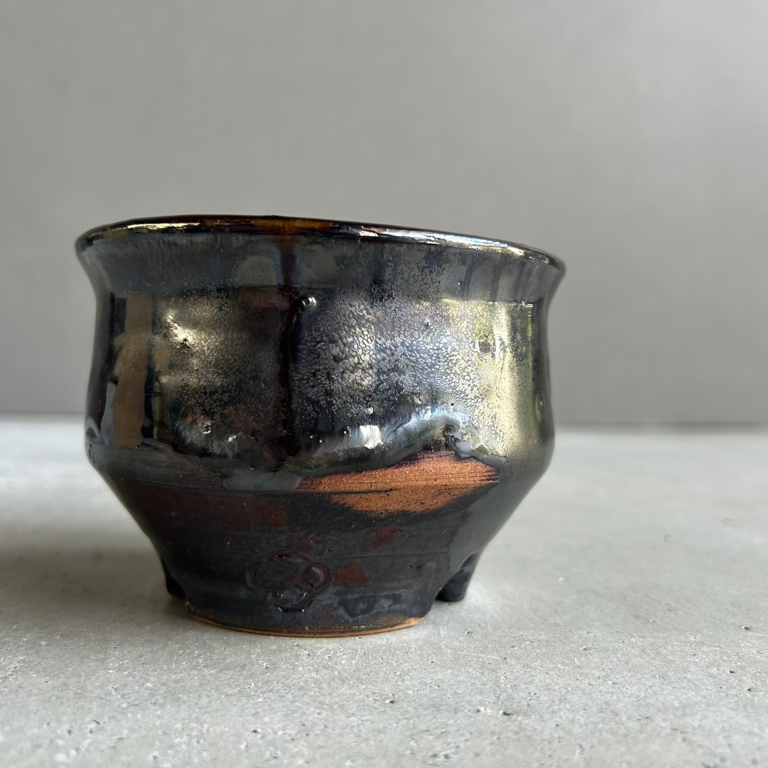 YON-HACHI 粋-iki- 植木鉢 SS 苫米地正樹 作家鉢 萬古焼 陶器鉢
