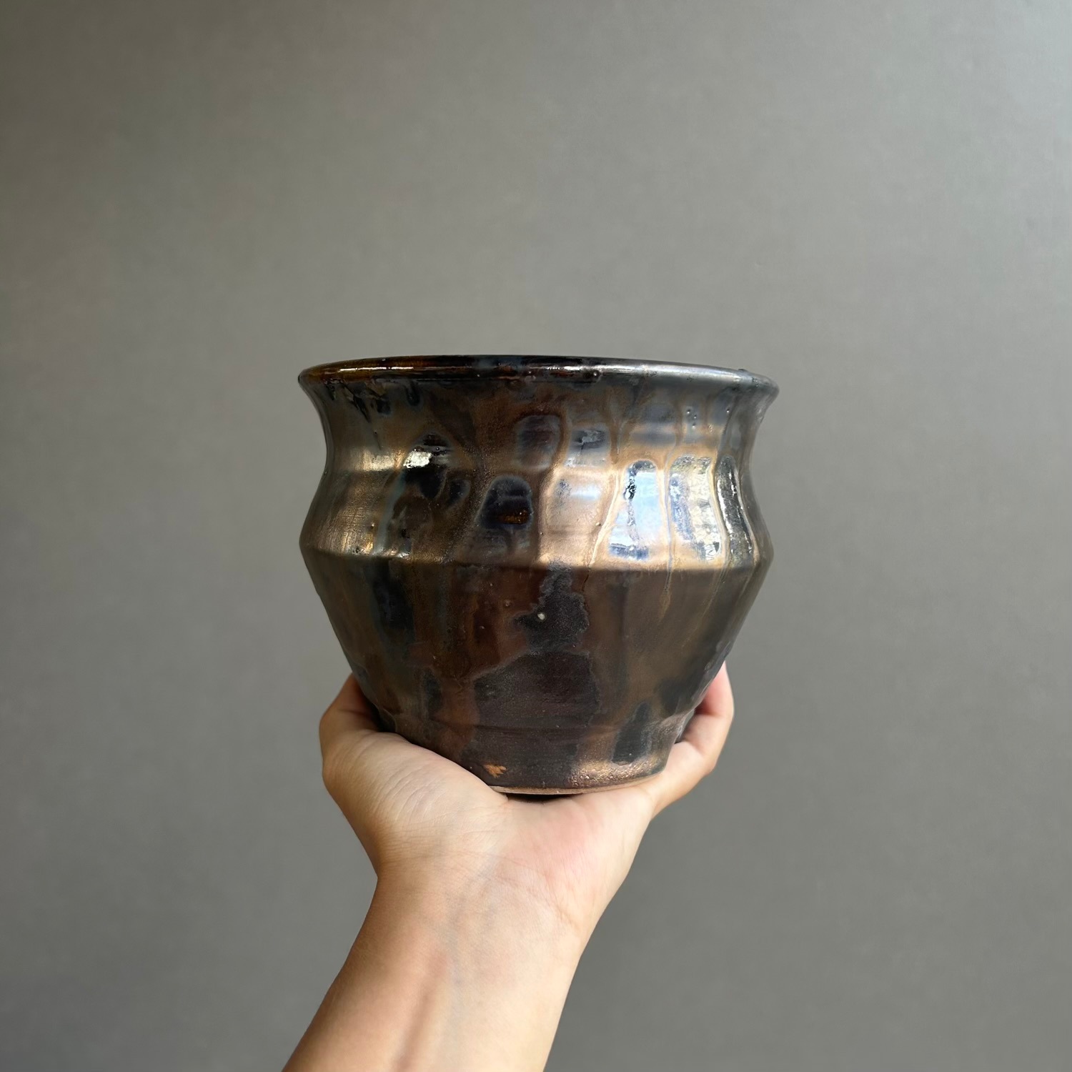 YON-HACHI 粋-iki- 植木鉢 S 苫米地正樹 作家鉢 萬古焼 陶器鉢