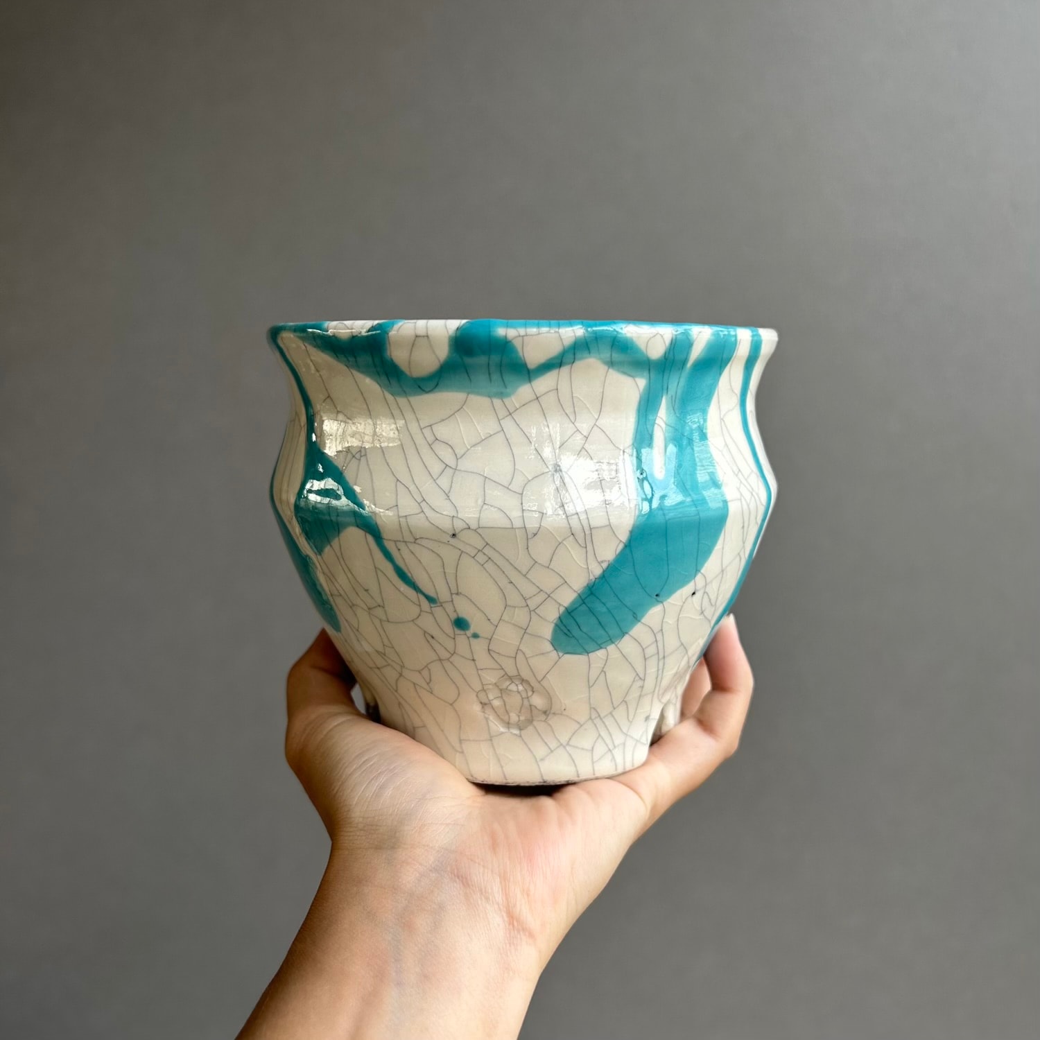 YON-HACHI 罅-hibi- 植木鉢 S 苫米地正樹 作家鉢 萬古焼 陶器鉢
