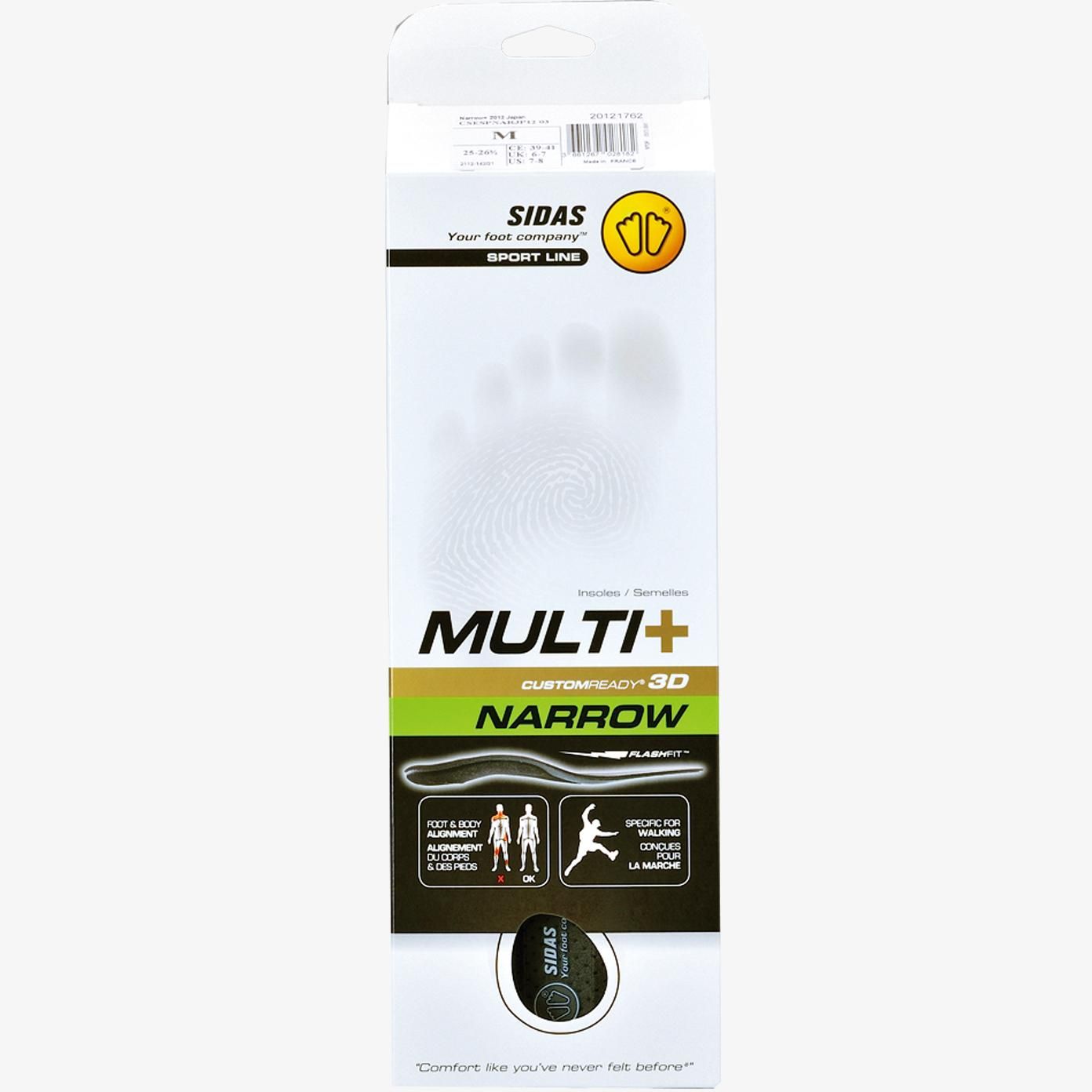 SIDAS MULTI PLUS NARROW シダス マルチプラスナロー M インソール・中敷き / 足をサポートするシダス公式インソール
