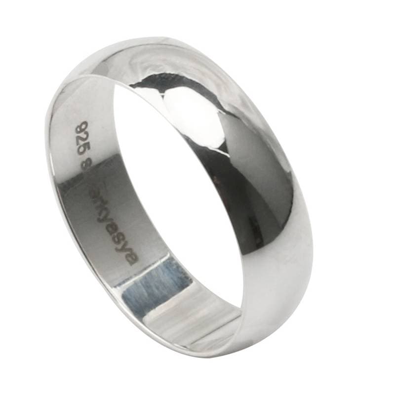 両甲丸 丸ラウンド カレンシルバーリングシンプル マリッジリングKAREN