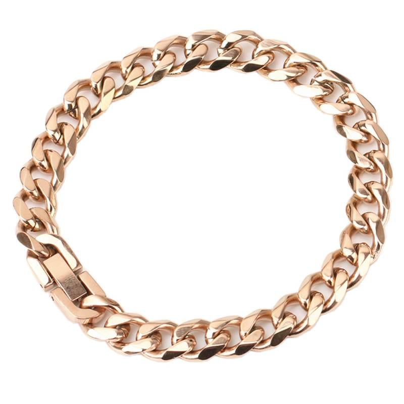 ステンレス喜平ブレスレット幅9mm [b075-9mm-rosegold] | スタイルで
