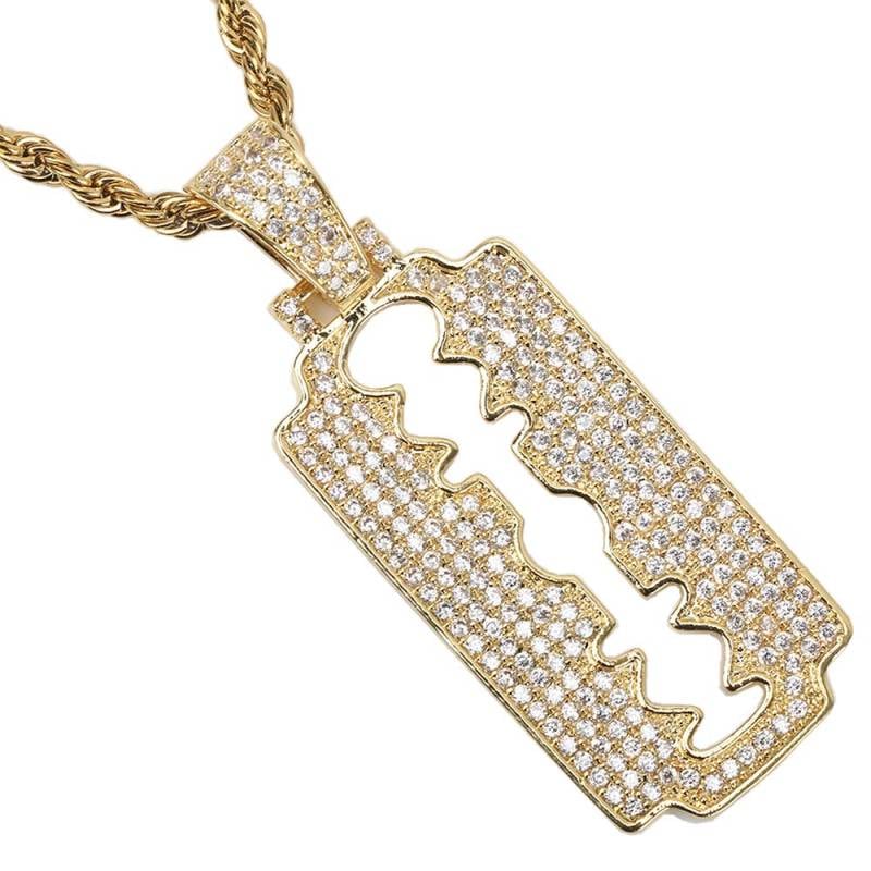カミソリ刃 ネックレス 剃刀 CZ [n306] | モチーフで探す,工具・道具系
