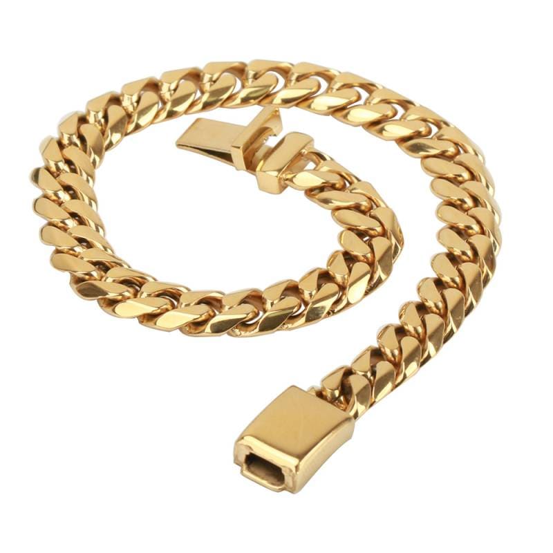 ステンレス喜平ブレスレット 幅8mm [b262-gold-8mm] | ブレスレット