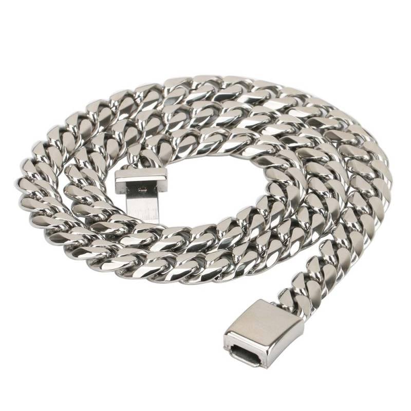 10mm50cm　シルバー喜平 ステンレス 6面喜平ネックレス 10mm [n309-silver-10mm