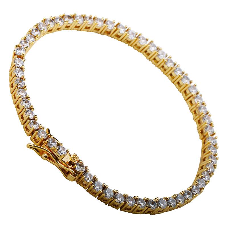 LaLibeModaプッシュバックル　ゴールド 3ミリ24インチ　テニスチェーン LaLibeModaプッシュバックル ゴールド 4ミリ24インチ テニスチェーン