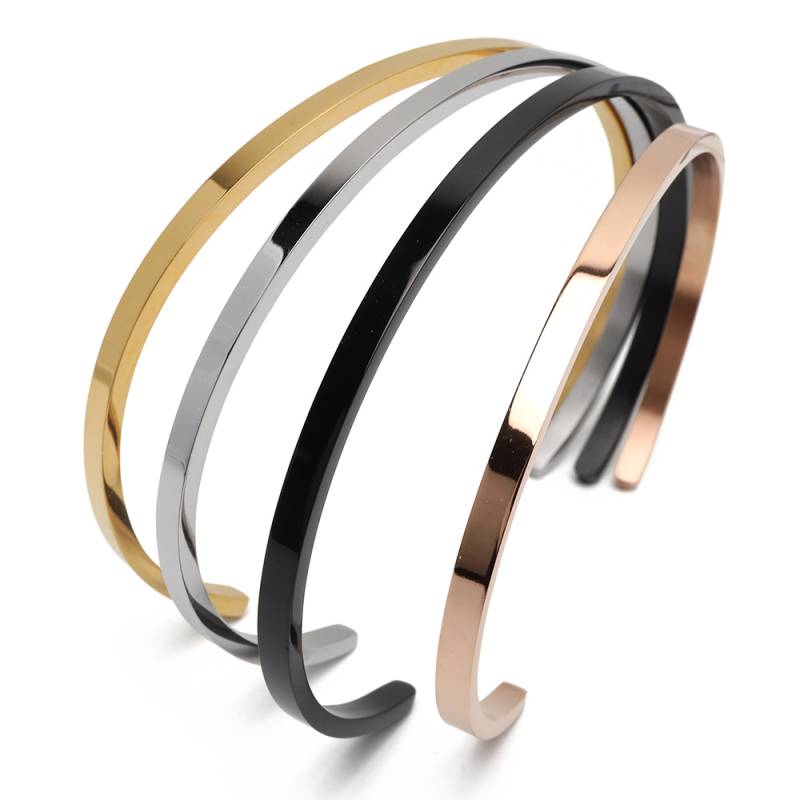 ステンレス シンプル バングル 幅3mm [b211] | バングル,ステンレス