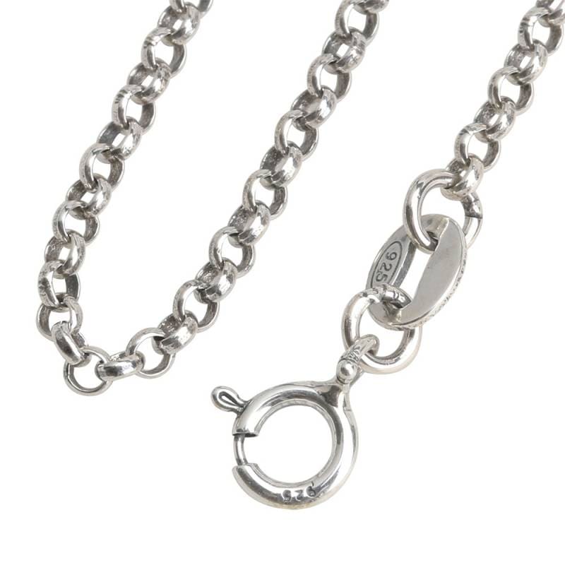 ロールチェーン シルバー925 ロールチェーン ネックレス 幅4mm 60cm ネックレス