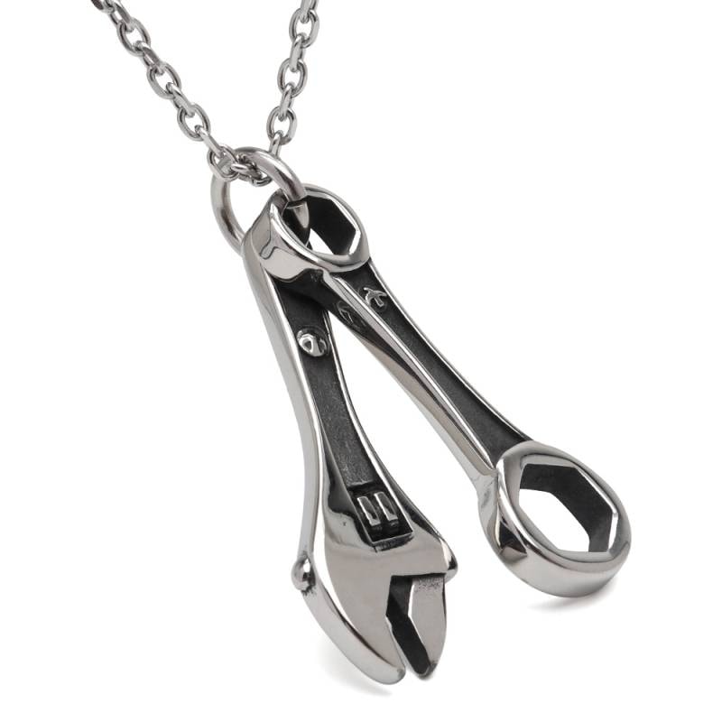 PUERTA DEL SOL スパナ型 ペンダントネックレス レンチ garni ステンレス スパナ&レンチをモチーフにデザインしたネックレス。 [n130