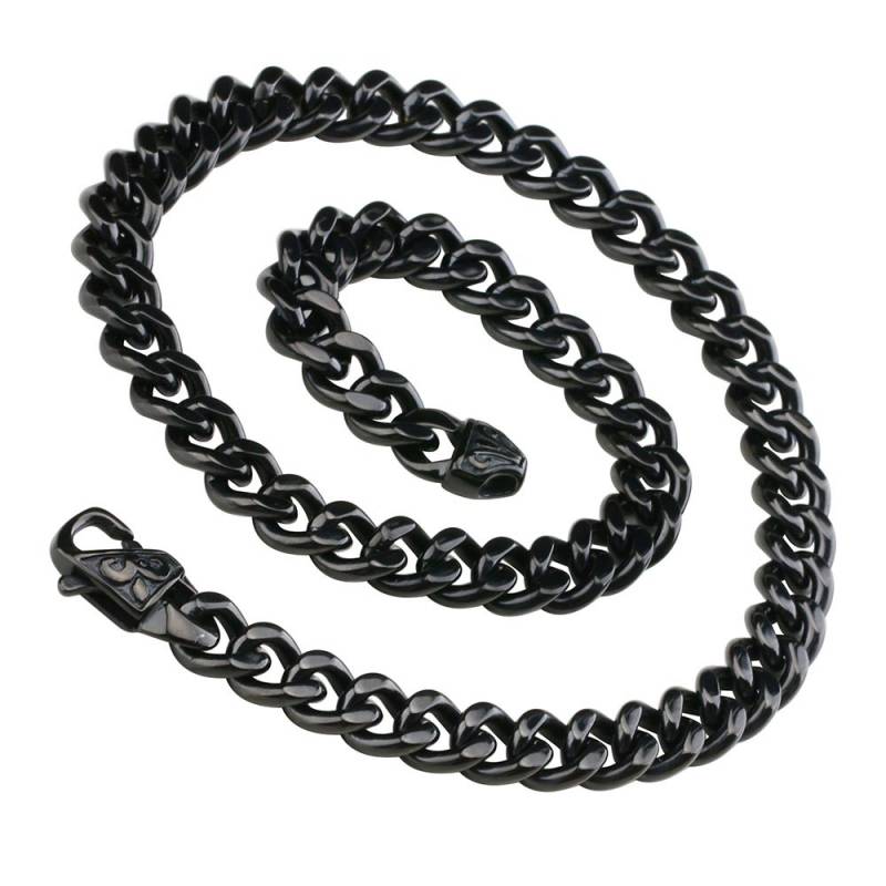 【2点セット】幅10mm喜平チェーンネックレス+316Lステンレスブレスレット b187-10mm-0.jpg