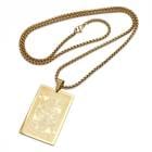 ステンレス トランプネックレス [n358-gold]