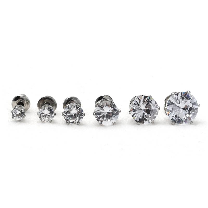 ステンレス 一粒ピアス 6点セット [e158] | ピアス,ステンレス