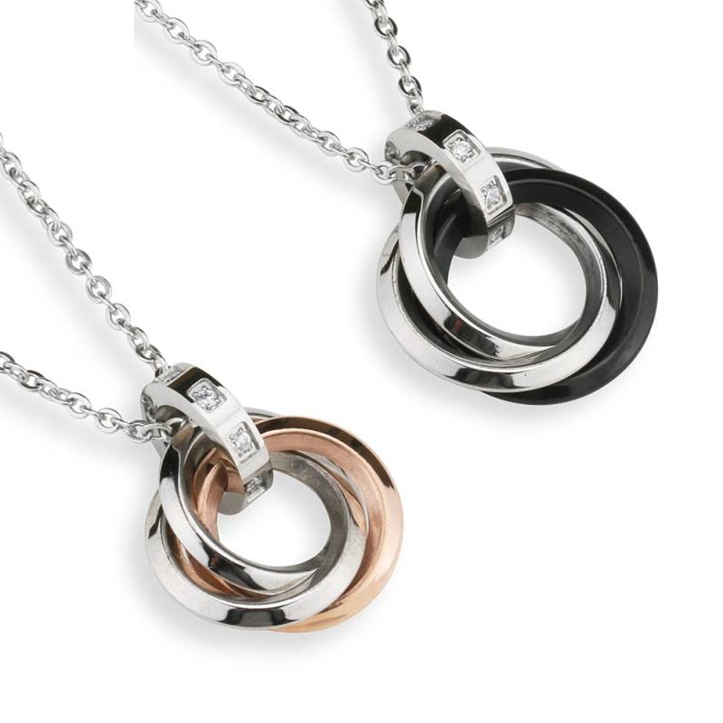 ・アクセサリー まとめ売り ブレス、ネックレス、指輪 新品 ステンレス ペア リングネックレス CZ [n281] | モチーフで探す,模様