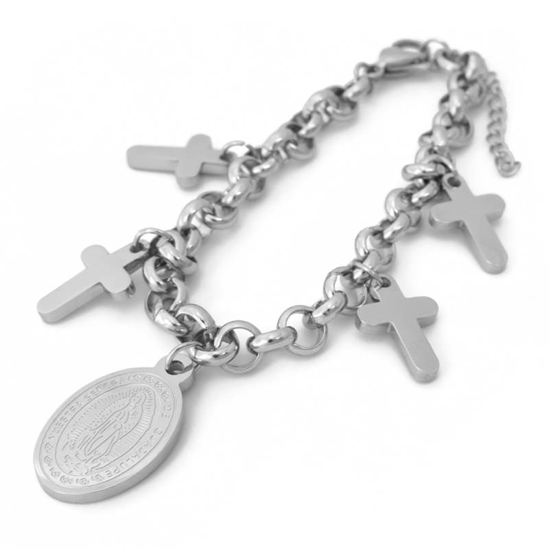 スカルモチーフ シルバーブレスレット*6 スカル ブレスレット 髑髏 骸骨 ボーン プレート チェーン シルバー