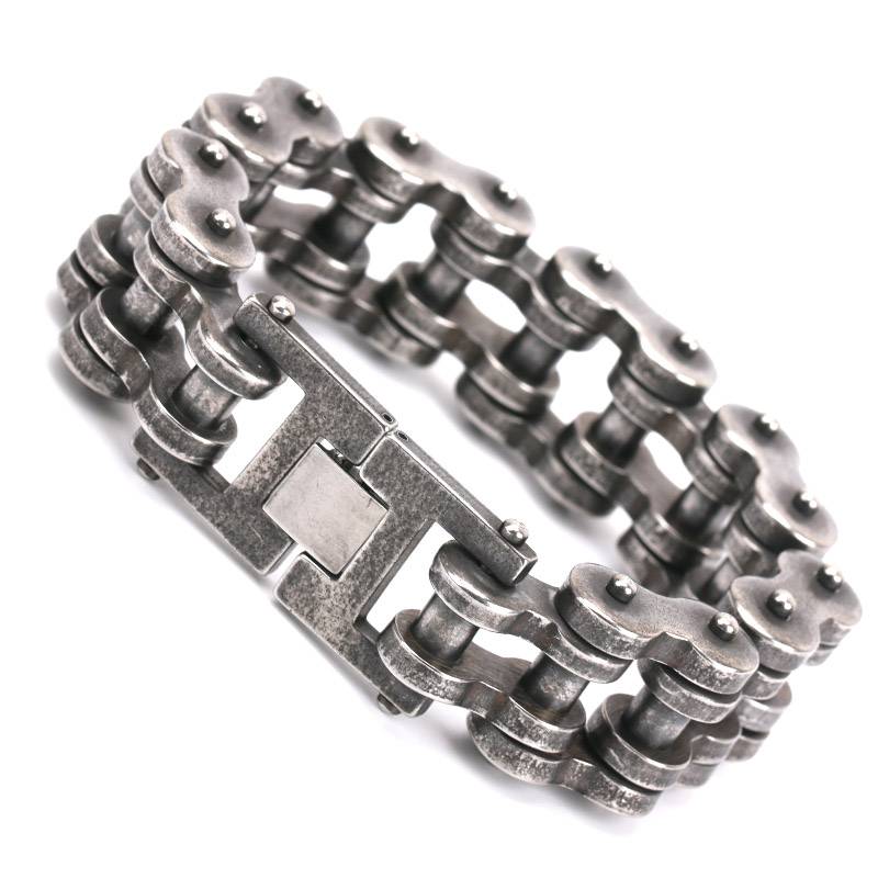 ステンレス バイクチェーンブレスレット [b304-26mm] | ブレスレット