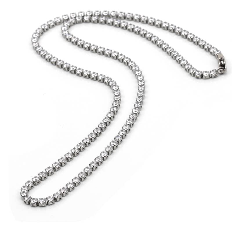 テニスチェーンネックレス [n396] | ネックレス,ステンレス | SILVER