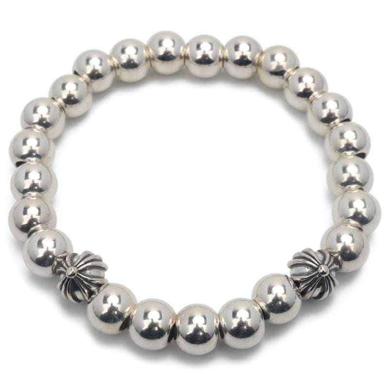 S925 数珠ブレスレット クロスボール [bs204] | ブレスレット,シルバー