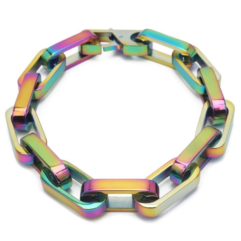 316L チェーンブレスレット レインボー [b562-rainbow] | ブレスレット