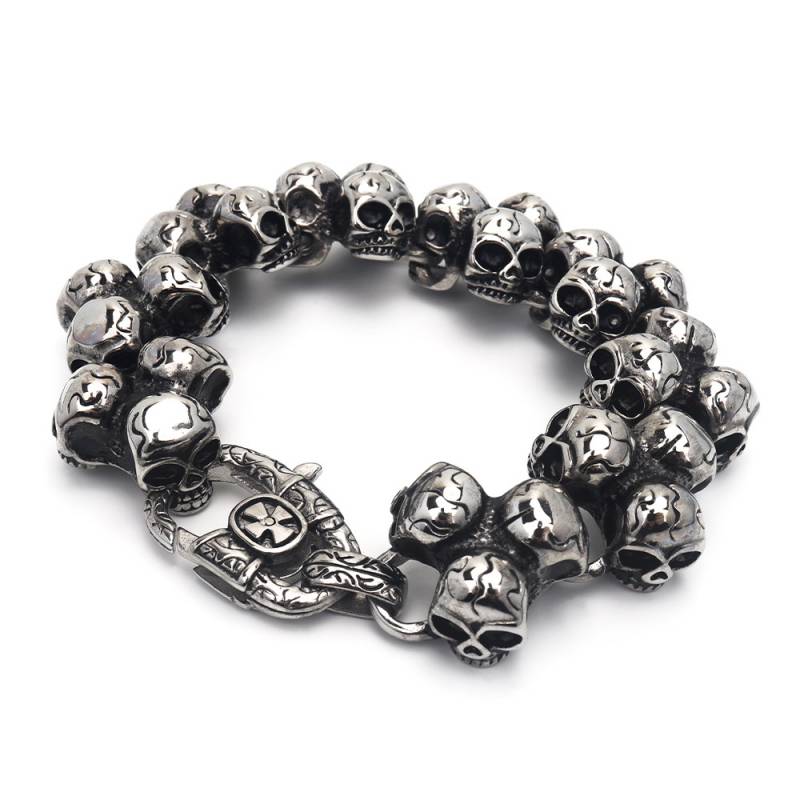 ステンレス スカルブレスレット [b568] | スタイルで探す,迫力満点！ご