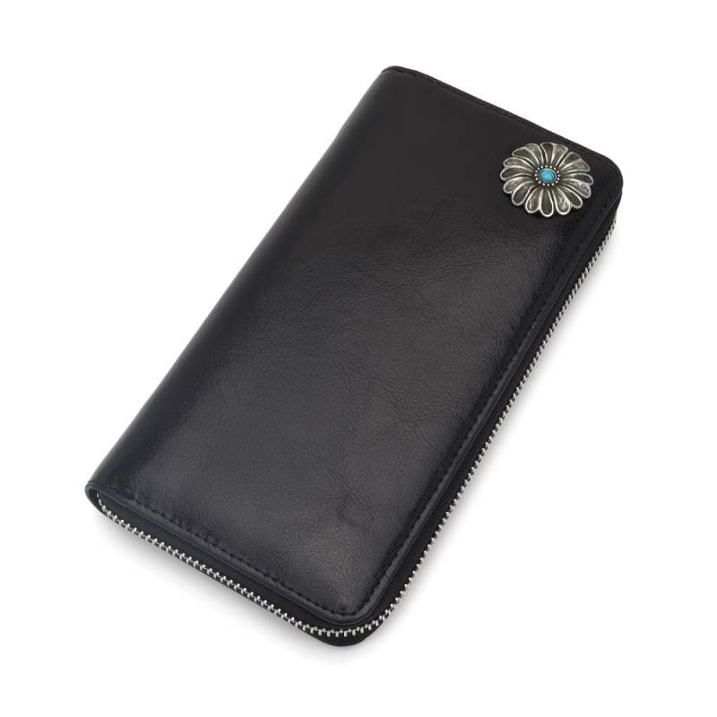 本革 長財布 フラワーコンチョ [l013] | 本革レザーアイテム | SILVER