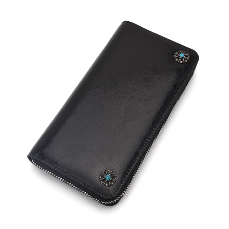 本革　長財布　クロス　シルバー Amazon | [デイズアート] 財布 長財布 メンズ 本革 レザー エイ