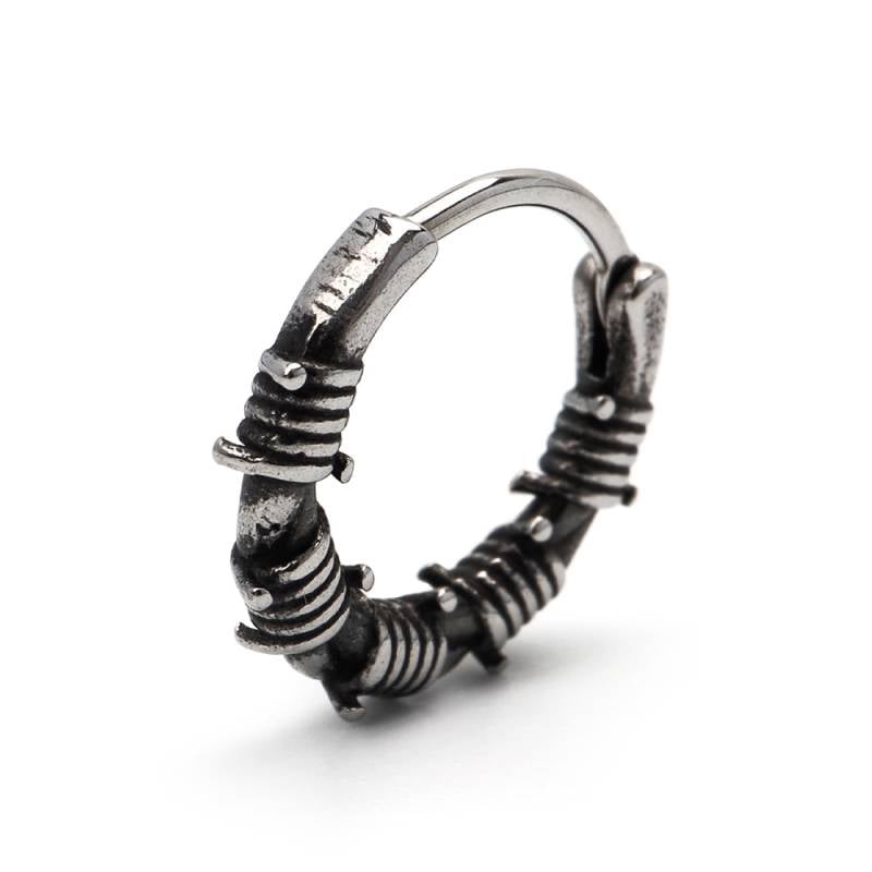 ステンレス 有刺鉄線 フープピアス [e254] | ピアス,ステンレス,フープ