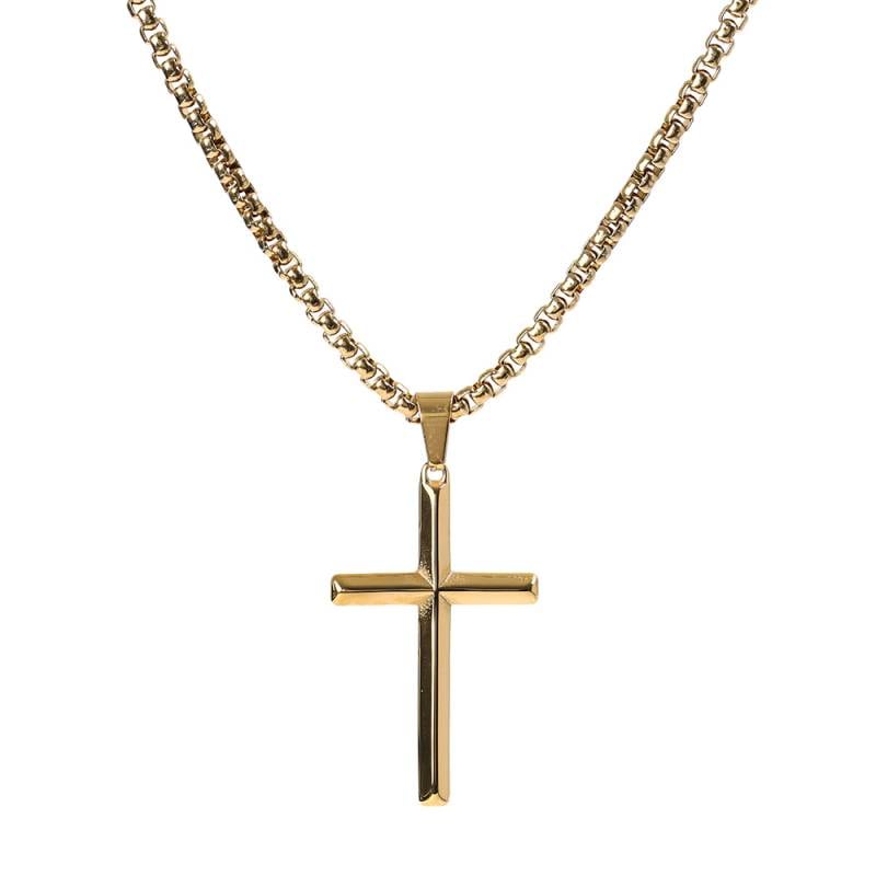 ステンレス クロスネックレス 3カラー [n668] | スタイルで探す