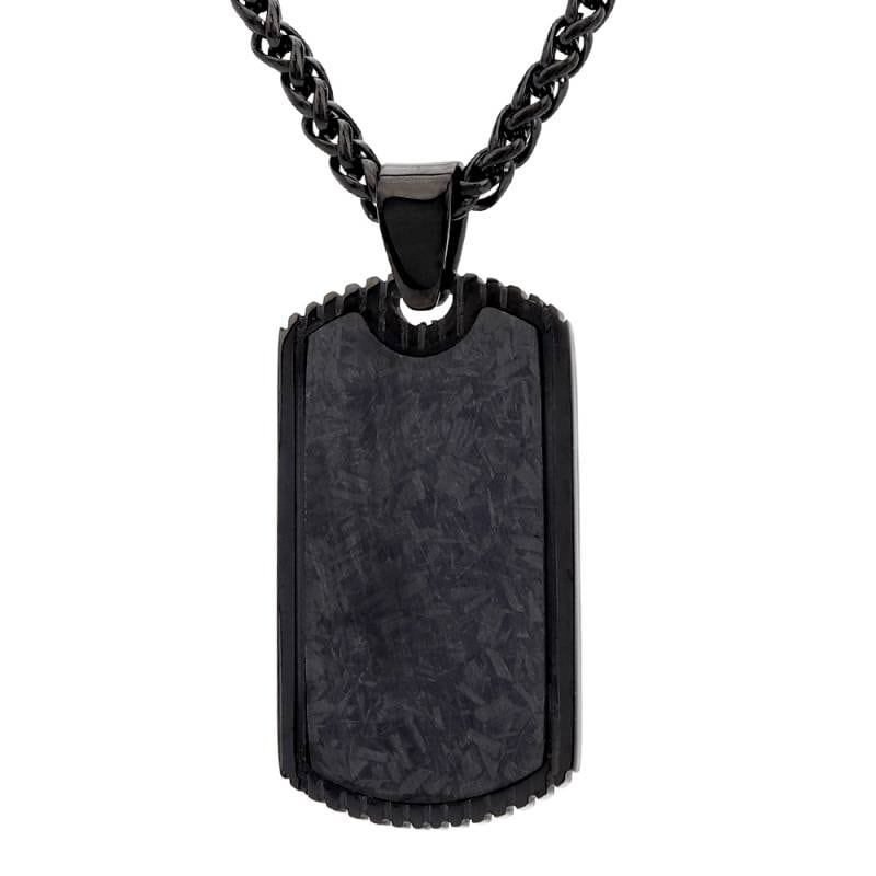 ステンレス ドッグタグネックレス [n707-black] | ネックレス