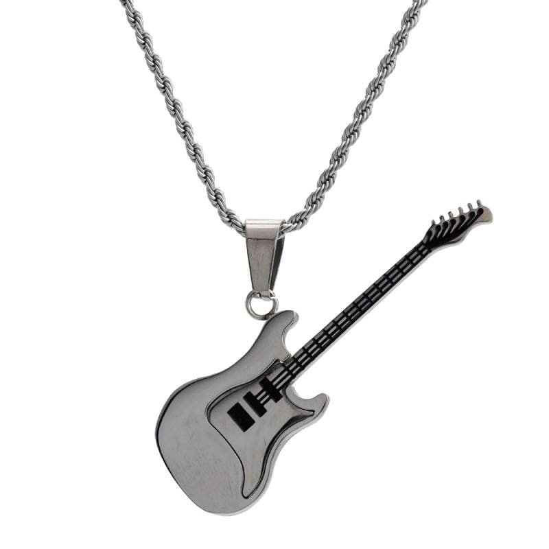 ステンレス ギターネックレス シルバー [n755-silver] | ネックレス