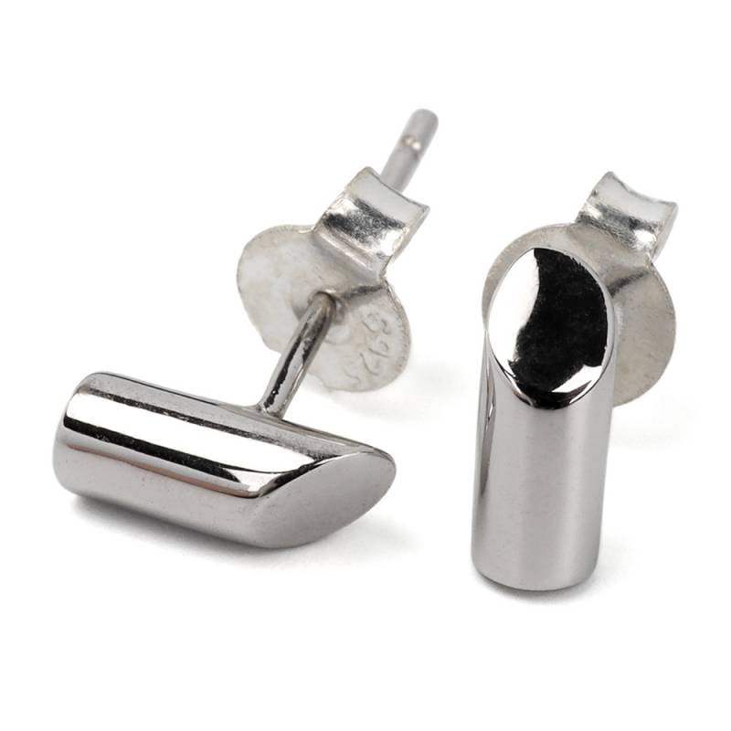 シルバー925 ミニマムピアス 斜めカット [ce390] | お洒落なレディース