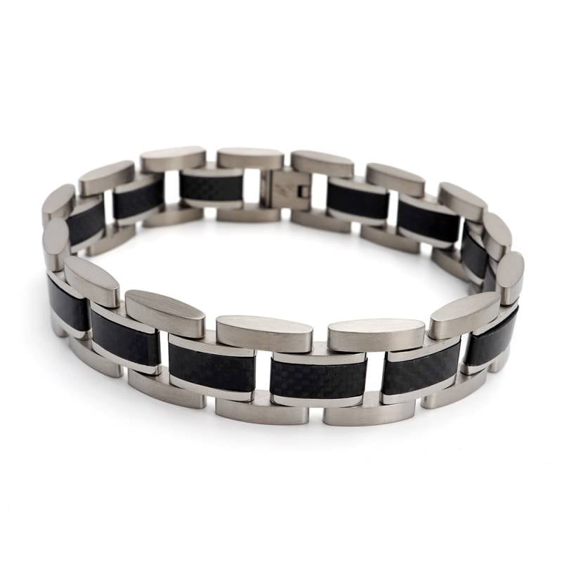 ステンレス カーボンブレスレット [b661] | ブレスレット,ステンレス