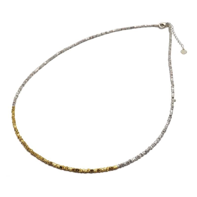 シルバー925 不揃いビーズネックレス [cn120] | ネックレス,シルバー