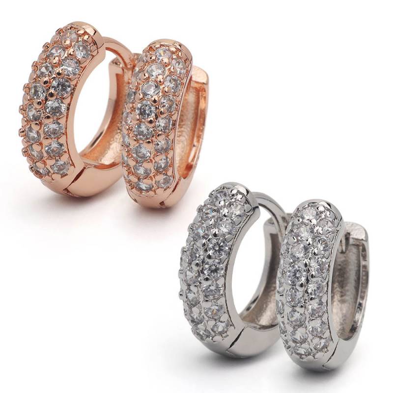 e.m. SILVER925ジルコニアフープピアス SILVER925ペアシェイプジルコニアフープピアス/メンズ