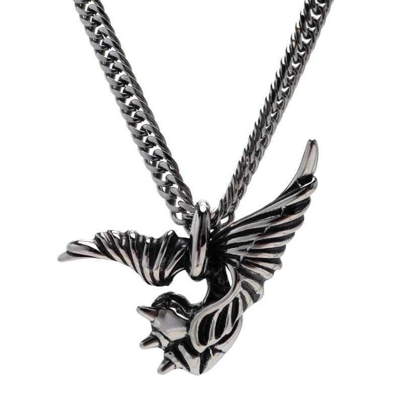 ステンレス 悪魔の翼ネックレス [n823-n514-s-5mm] | ネックレス