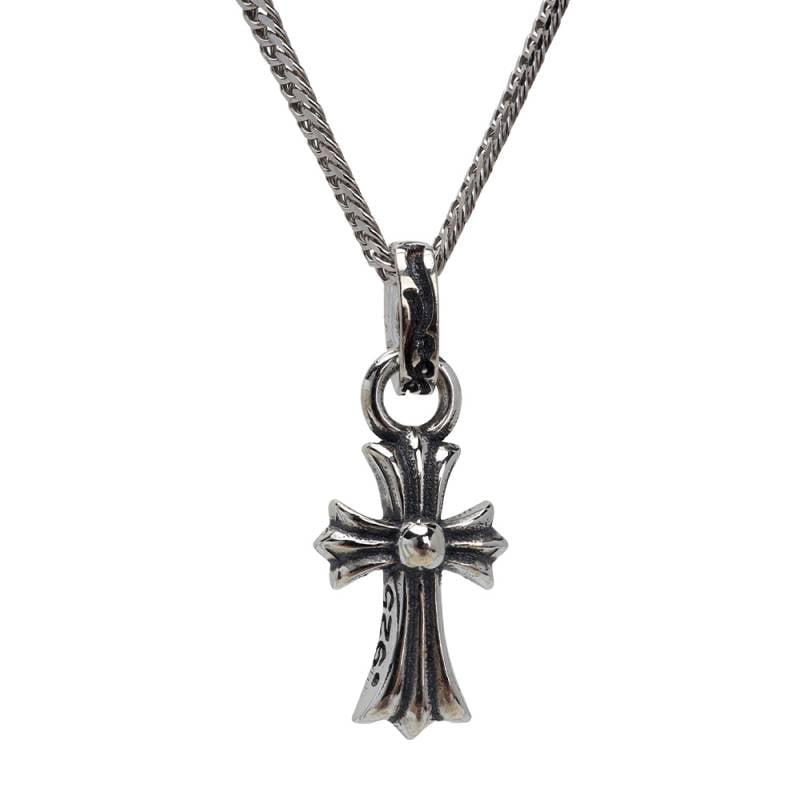 シルバー925 ミニ クロスネックレス [nc002-ps053-cs053-2mm-50cm