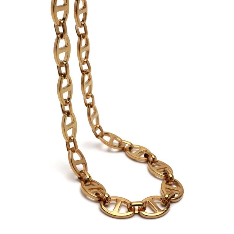 ステンレス アンカーチェーンネックレス [n834-gold] | ネックレス