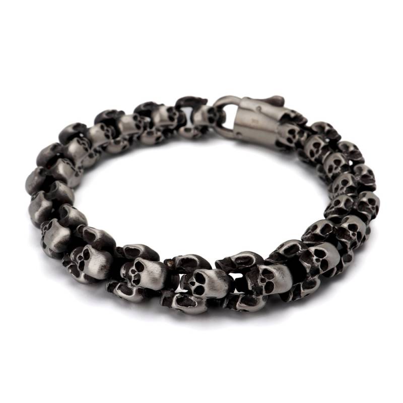 316L スカルチェーンブレスレット [b748-silver] | ブレスレット