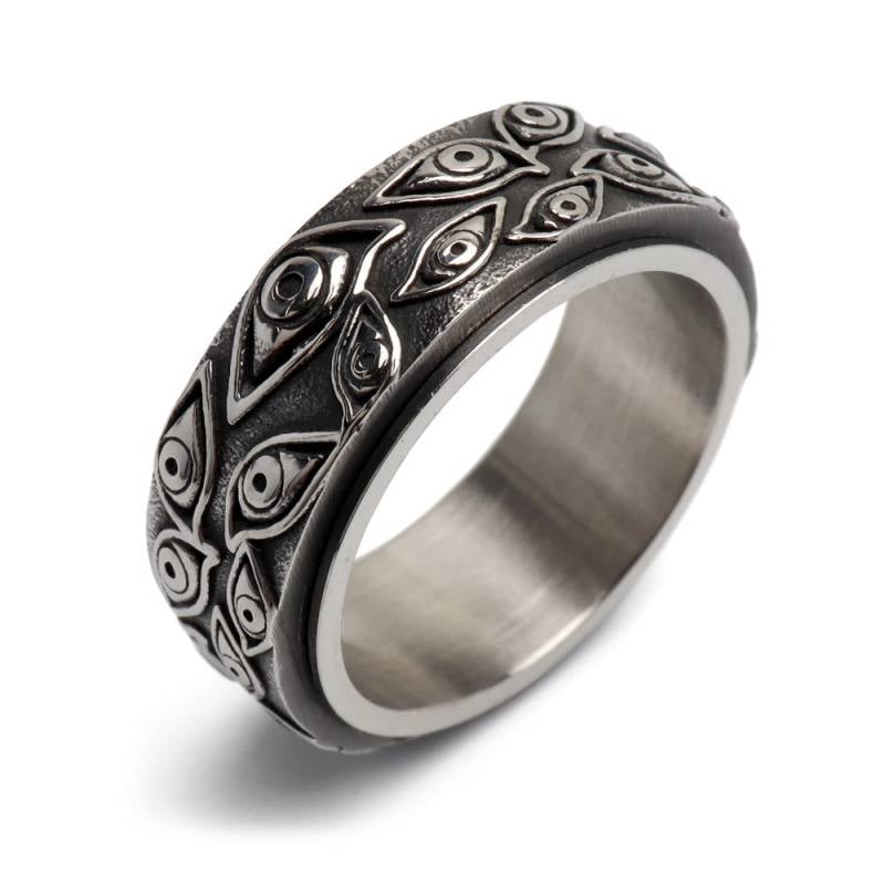 超特価セール開催！！ ステンレス 回るギミックリング ホルスの目 [r545-asilver アクセサリー