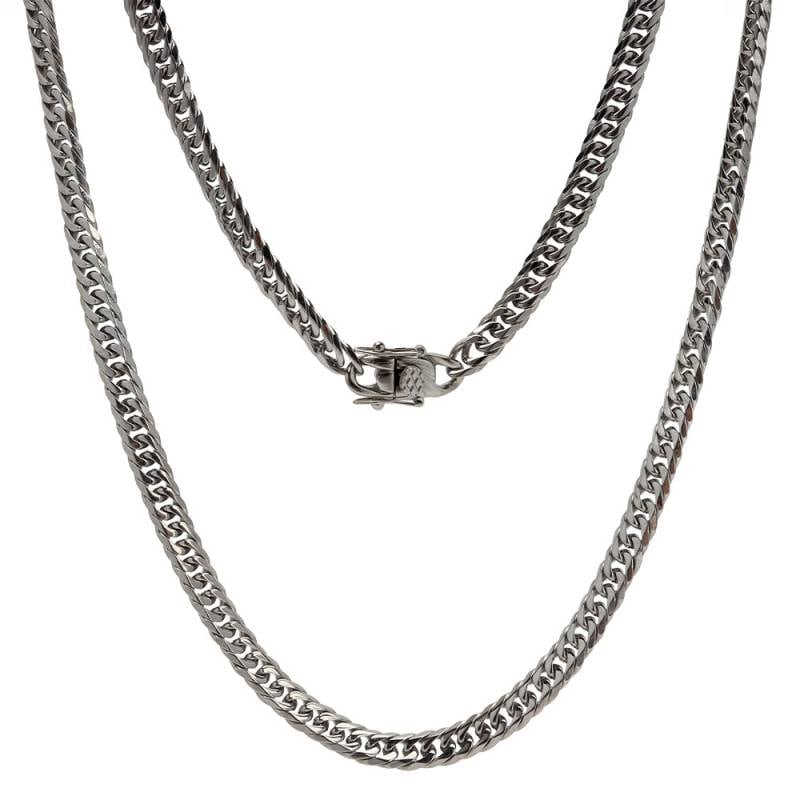 ステンレス製 ダブル喜平ネックレス [n956-silver-6mm] | ステンレス