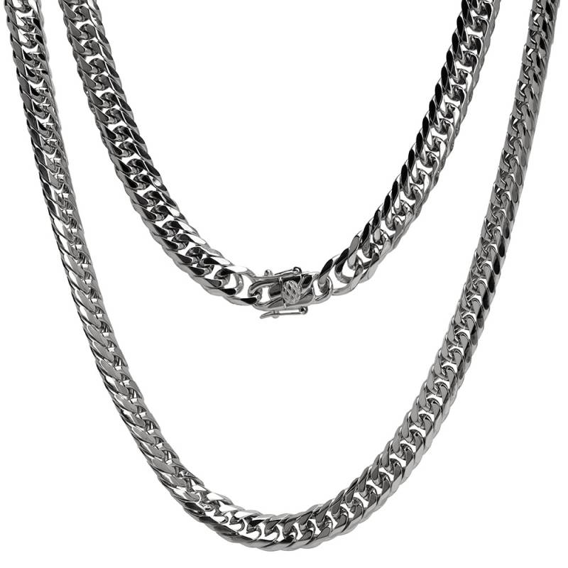 ステンレス製 ダブル喜平ネックレス [n956-silver-9mm] | ステンレス