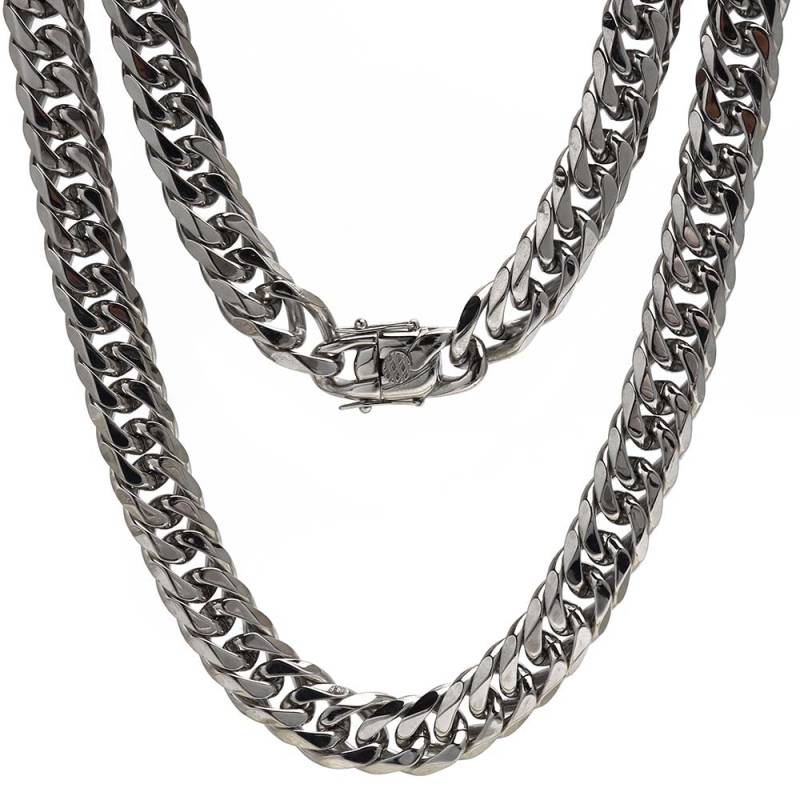 ステンレス製 ダブル喜平ネックレス [n956-silver-13mm] | ステンレス