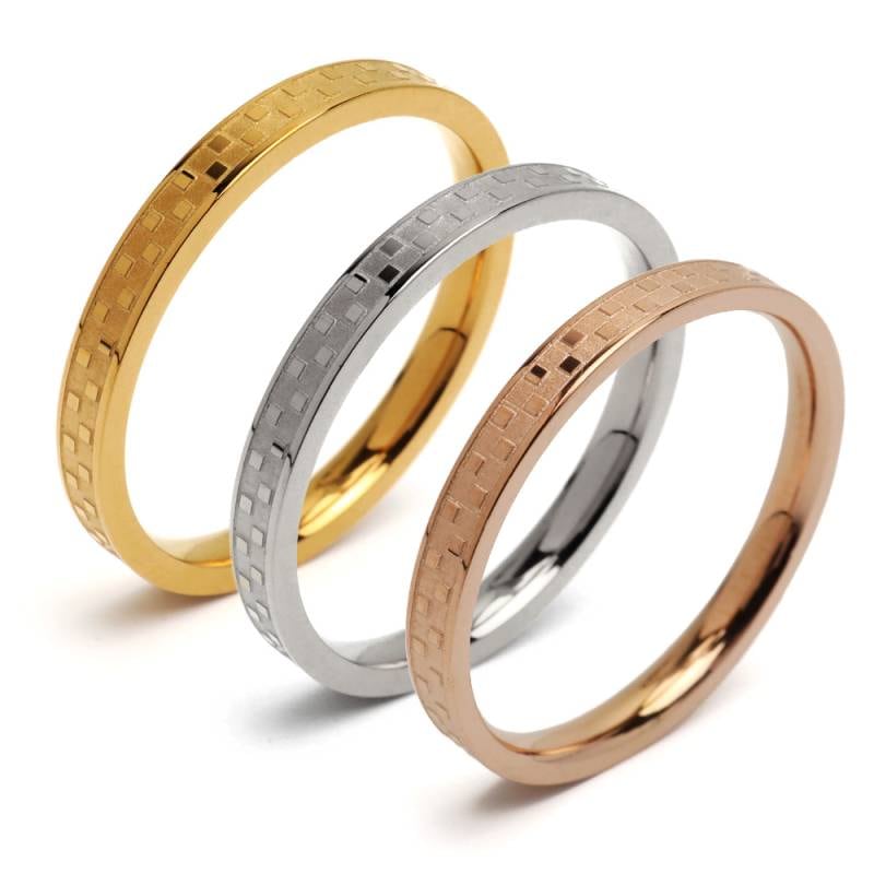 ステンレス 市松模様リング [r602] | リング,ステンレス | SILVER KYASYA