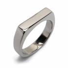 ステンレス 長方形印台リング [r611]