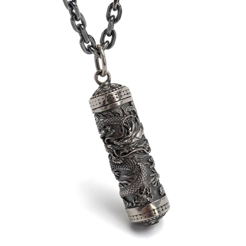シルバー925 和彫り龍ネックレス [ns236-cs030-3mm-50cm] | ネックレス
