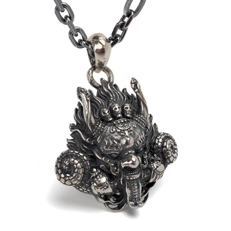 シルバー925 ドラゴンヘッドネックレス [ns238-cs030-3mm-50cm