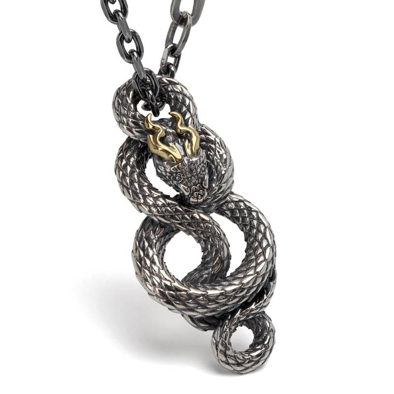 シルバー925 ドラゴンネックレス [ns240-cs030-3mm-50cm] | ネックレス
