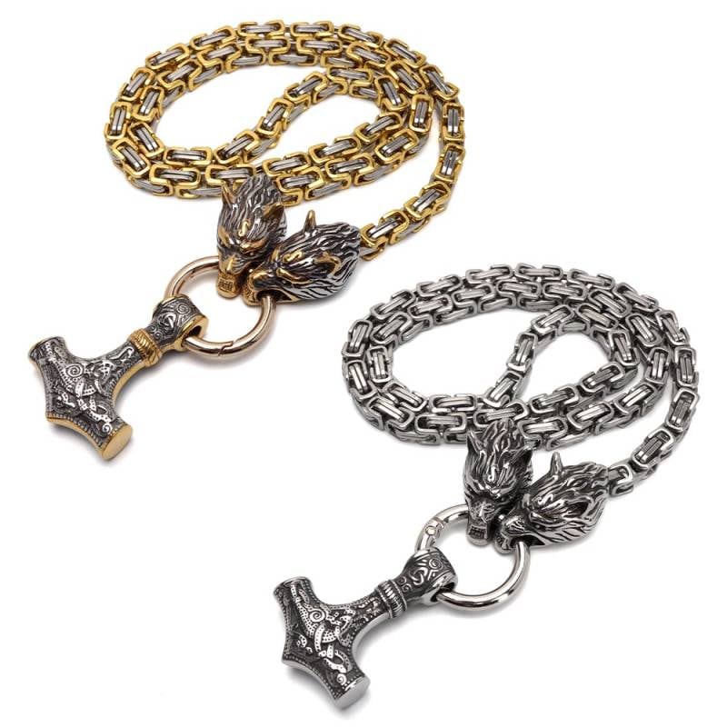 ステンレス 錨と双頭狼 ネックレス [n982] | ネックレス,ステンレス