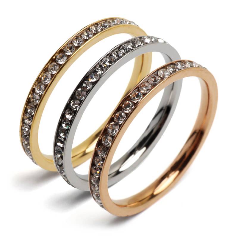 ＊専用ページ　フルエタニティリング ステンレス 極細フルエタニティリング 3色 [r637] | リング,ステンレス