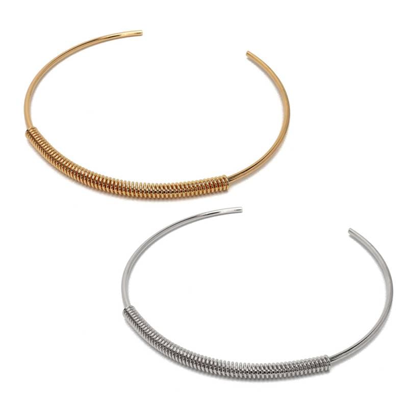 メタルなシンプルチョーカー 2色 [n1023] | ネックレス | SILVER